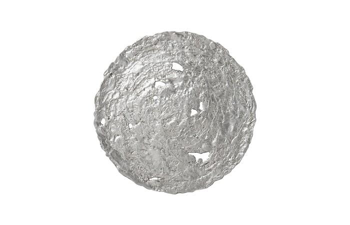 Molten Wall Disc — Medium, Silver Leaf