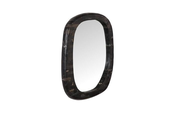 Morphic Petrified Mirror, Rounded, Black Frame — view 2