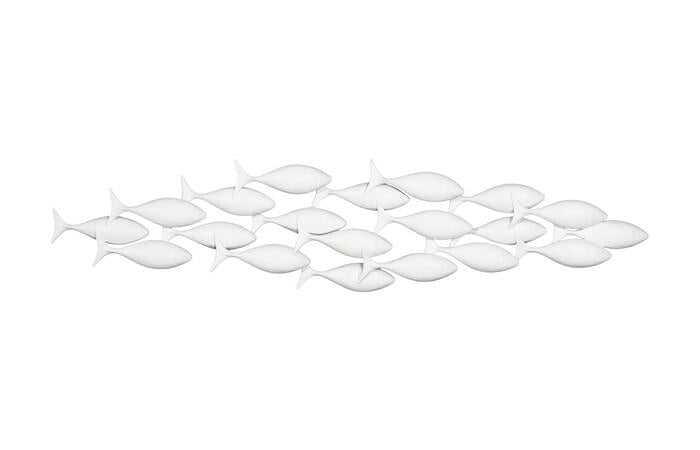 School of Fish Wall Art — One Size, Matte White