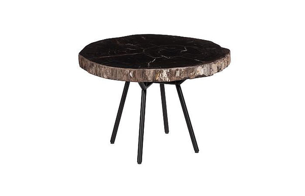 Petrified Coffee Table, Round, Black Metal Base | Phillips