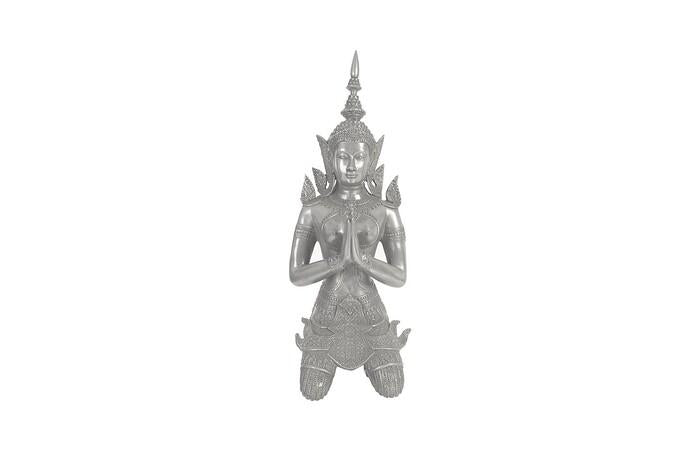 Teppanom Female Wall Art, Resin, Polished Aluminum — One Size, Polished Aluminum