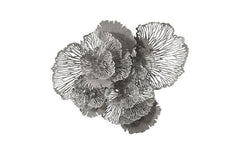 Flower Wall Art, Metal — Large, Gray