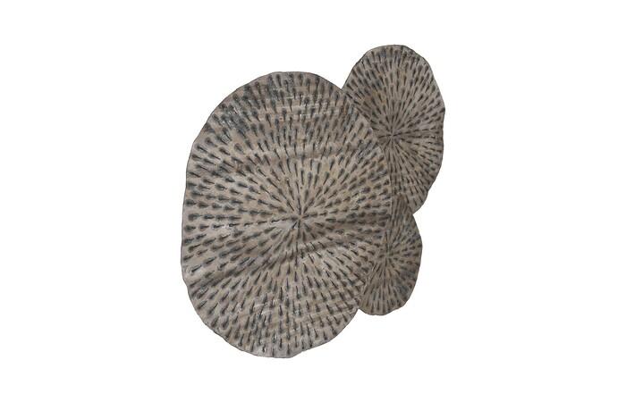 Metal Lotus Wall Art, Old White — view 2