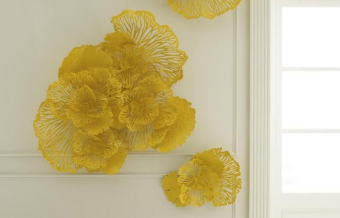 Flower Wall Art, Dandelion, Metal — view 25