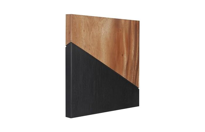 Geometry Wood Wall Tiles, Chamcha Wood, Natural, Black — view 2