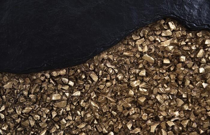 Geode Texture Panel Black and Gold, Wall Decor — view 3