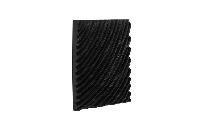 Carved Wall Tile, Black, Curve — view 2
