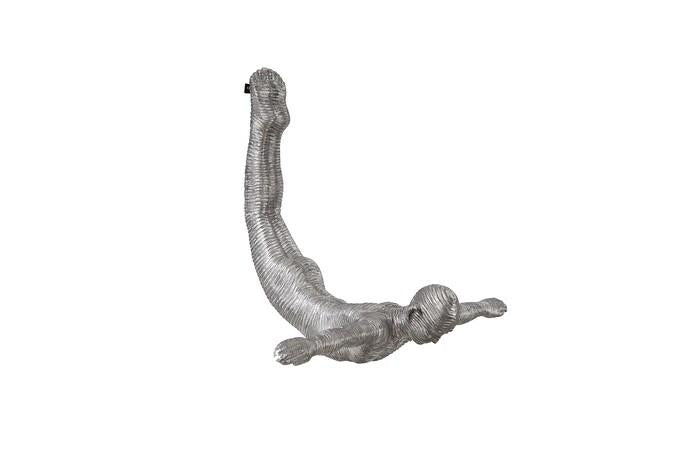 Diving Wall Sculpture, Aluminum, Small — Small, As Shown