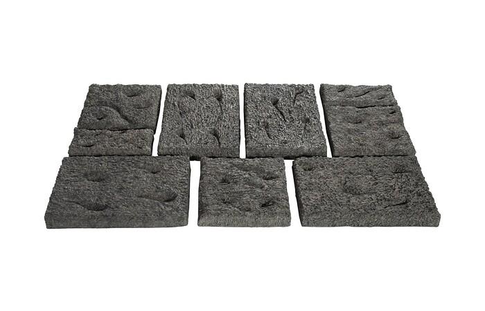 Etched Rock Puzzle Wall Tiles, Set of 9 — view 2