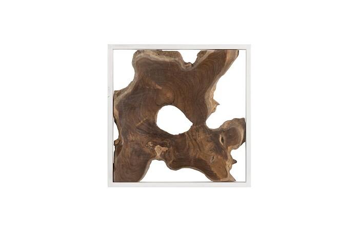 Framed Slice Wall Tile, Teak Wood — view 2