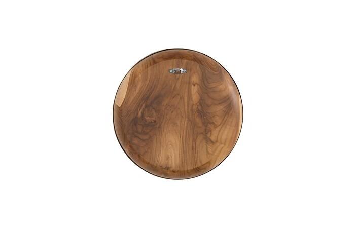 Teak Wood Bowl Wall Art, Metallurgy Edge — view 14
