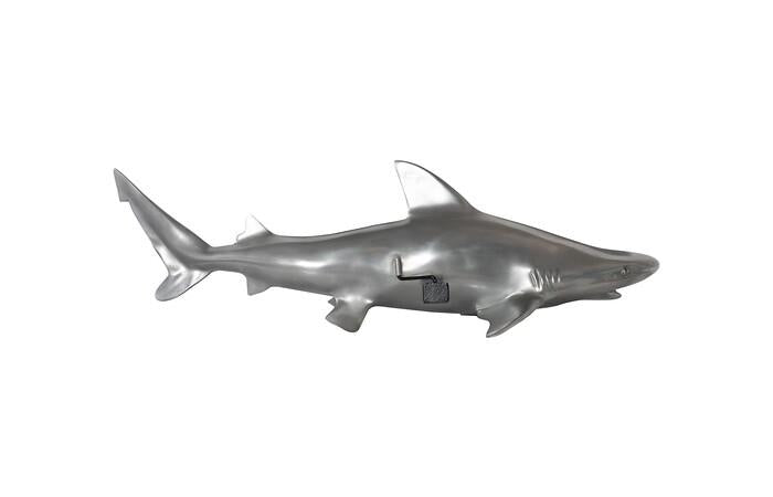 Black Tip Reef Shark, Polished Aluminum — view 3