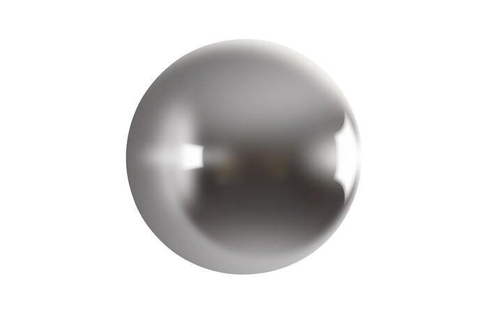 Ball on the Wall — Large, Polished Aluminum Finish