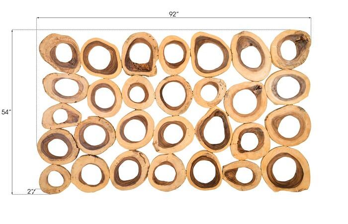 Chuleta Rings Wall Art, Chamcha Wood, Rectangular — view 6