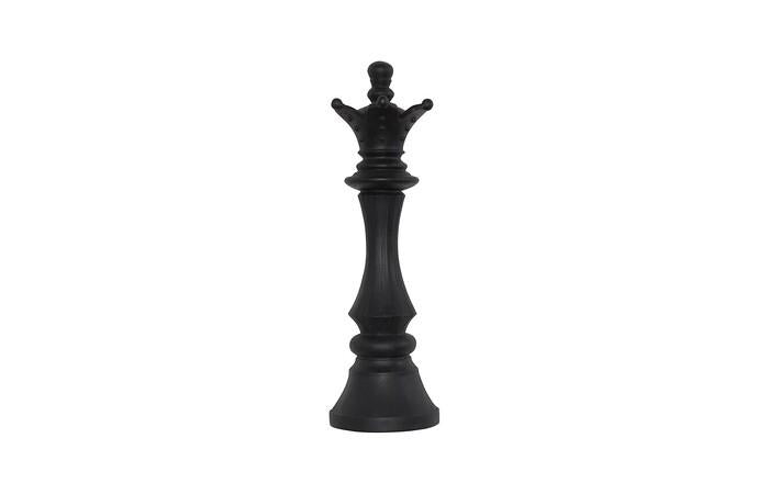 Queen Chess Wall Decor, Cast Stone — One Size, Black