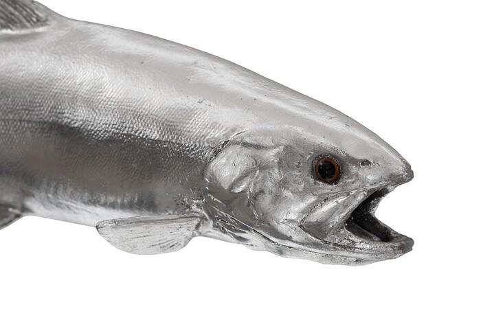 Rainbow Trout Fish, Resin, Silver Leaf — view 3