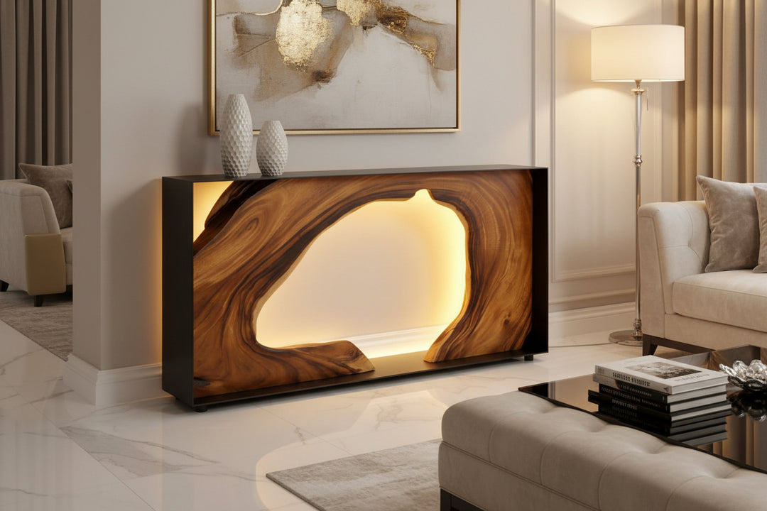 Framed Console Table, Natural  TH120596 Consoles Phillips Collection