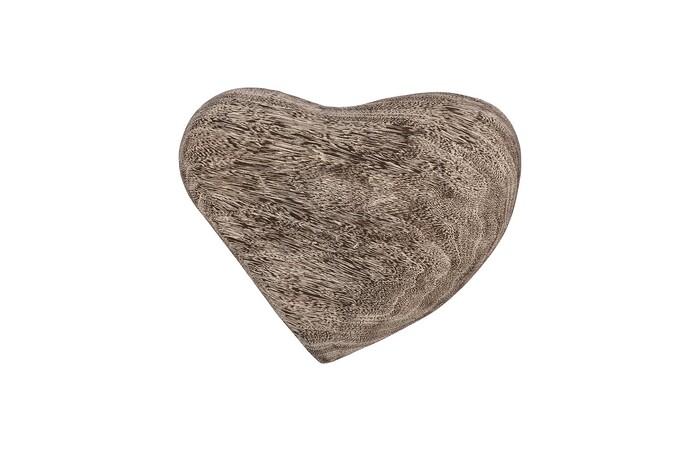Heart Wall Tile, Chamcha Wood, Gray Stone Finish — One Size, Gray Stone Finish