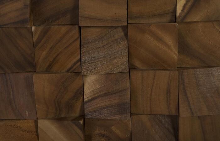 Blocks Wall Tile, Chamcha Wood, Natural — view 3