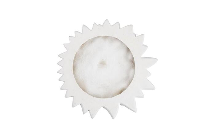 Dahlia Flower Wall Art, White Stone — view 3