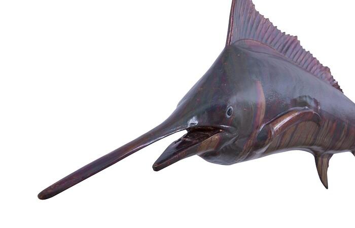 Blue Marlin Fish Wall Sculpture, Resin — view 3