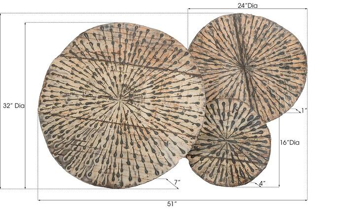 Metal Lotus Wall Art, Old White — view 9