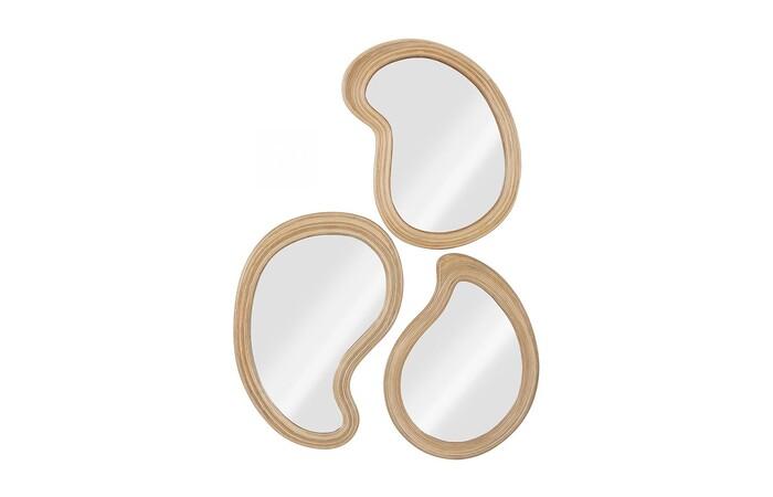 Organic Mirrors, Set of 3 — One Size, As Shown