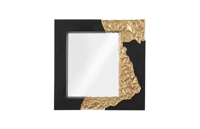 Mercury Mirror, Square — One Size, Black / Gold Leaf