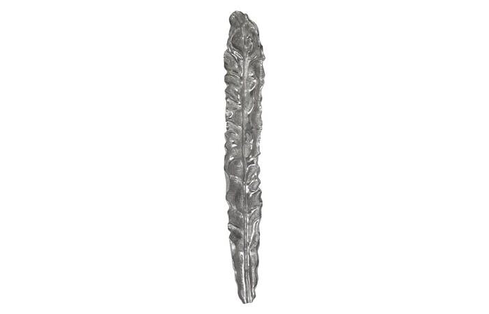 Petiole Wall Leaf, Colossal, Version A — One Size, Liquid Silver