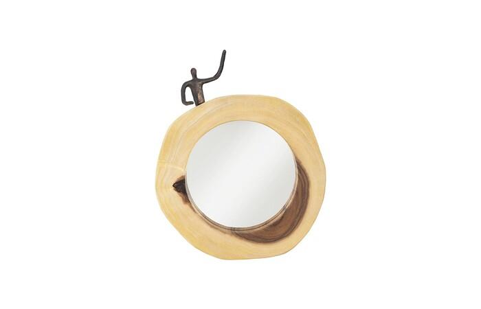 Atlas Cross Cut Mirror, Small, Half Man, Left — Small, As Shown