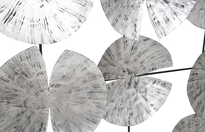 Ginkgo Leaf Wall Art, 9 Leaves, Silver — view 3