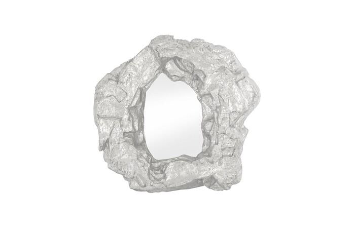 Rock Pond Mirror — 40x9x40"h, Silver Leaf