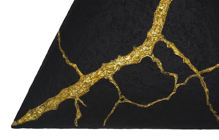 Rift Wall Tile, Triangle, Matte Black, Gold Leaf — view 3