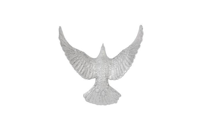 Dove Wall Art — 19x7x20"h, Silver Leaf