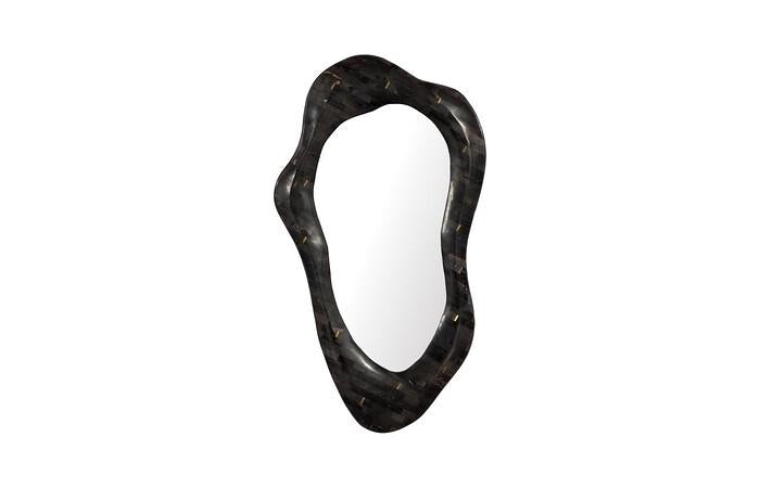 Morphic Petrified Mirror, Wave, Black Frame — One Size, Black Frame