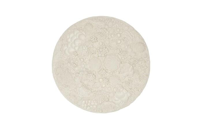 Coral Reef Wall Art, Painted Cream Color, Round, — One Size, Painted Cream Color