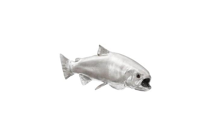 Rainbow Trout Fish, Resin, Silver Leaf — view 2