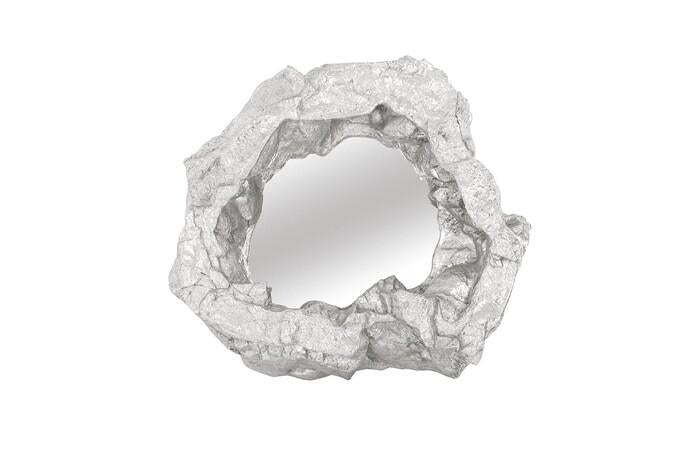 Rock Pond Mirror — 42x8x38"h, Silver Leaf