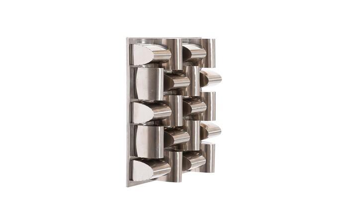 Arete Wall Tile, Stainless Steel — view 2