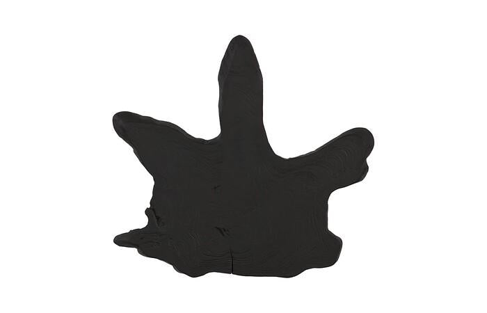 Freeform Teak Wall Slice — LG, Black