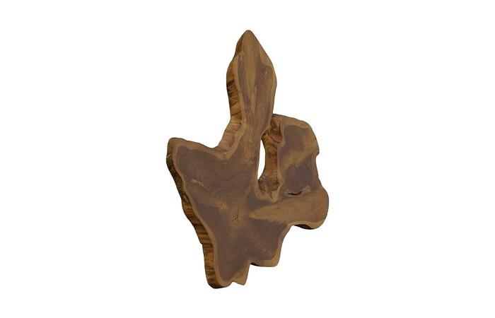 Freeform Teak Wall Slice — view 4