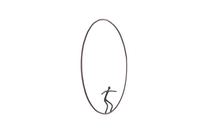 Olympic Figure in Iron Ring, Black, Rust, Style C — view 2