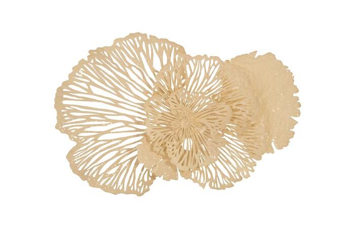 Flower Wall Art, Metal — Medium, Ivory