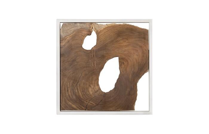 Framed Slice Wall Tile, Teak Wood — view 3