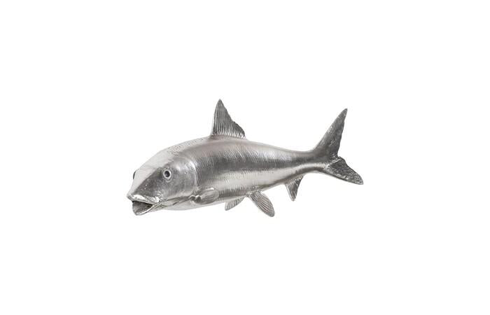 Bonefish Wall Sculpture, Resin, Silver Leaf — view 2