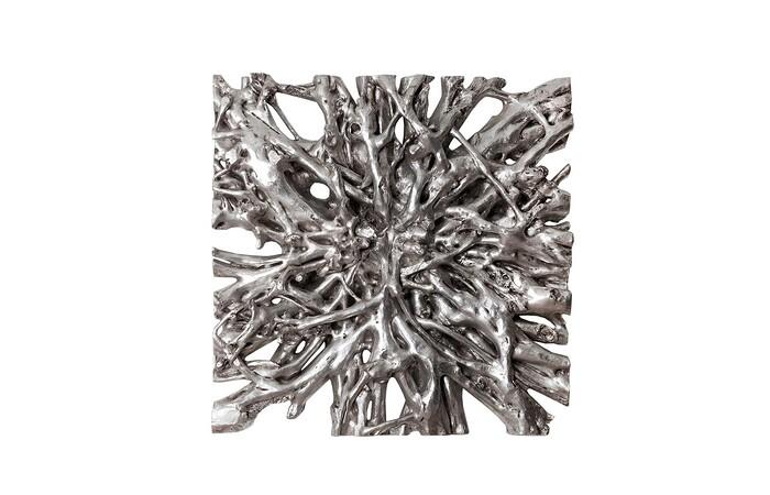 Square Root Wall Art, Silver Leaf, LG — LG, Silver Leaf