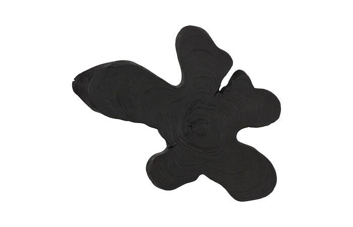 Freeform Teak Wall Slice — MD, Black