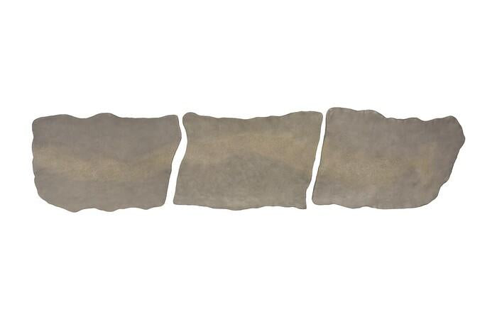 Illuminated Cast Rock Wall Sculptures, Set of 3 — One Size, As Shown
