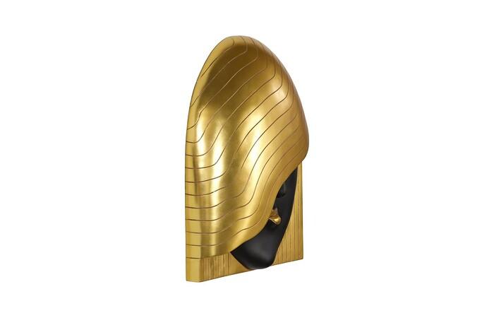 Fashion Faces Wall Art, Large, Her Right Wave, Black and Gold — view 3