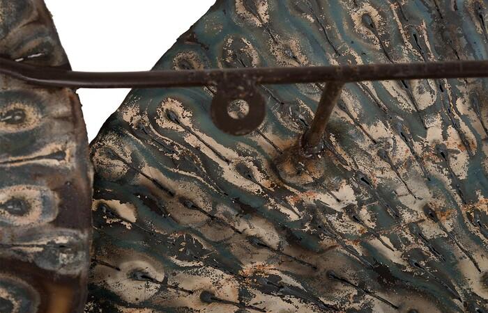 Metal Lotus Wall Art, Old White — view 7